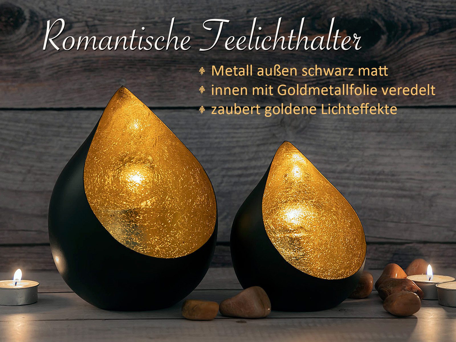 Amagohome Teelichthalter Teelichthalter Set 2-teilig Kerzenständer Tropfenf günstig online kaufen