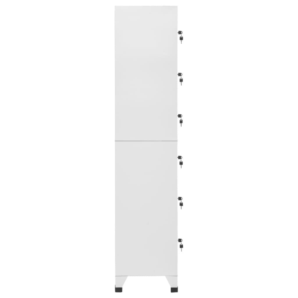 vidaXL Aktenschrank Schließfachschrank Hellgrau Stahl 38x40x180 cm