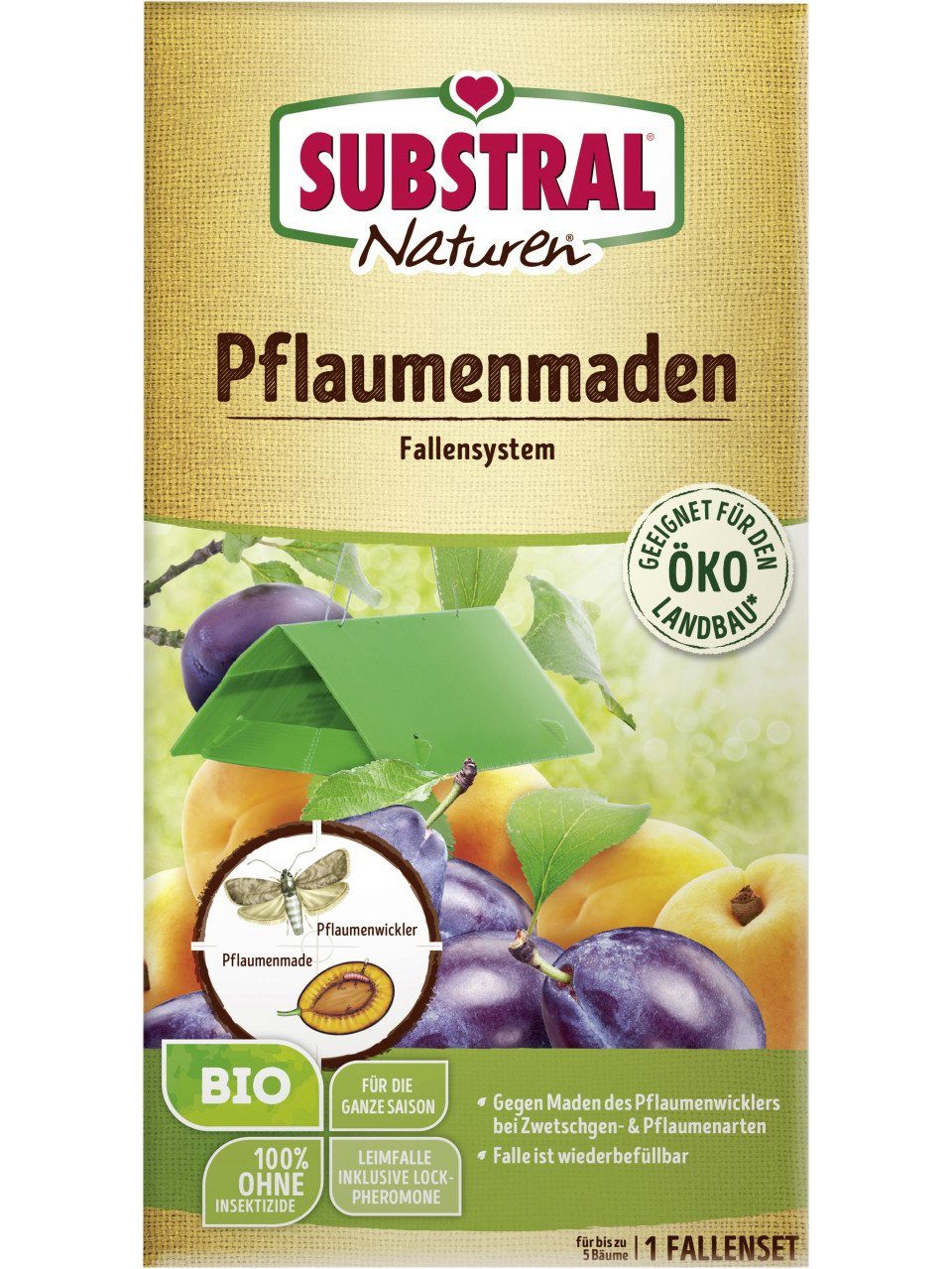 Insektenfalle Naturen Pflaumenmadenfalle Fallensystem 1 Set