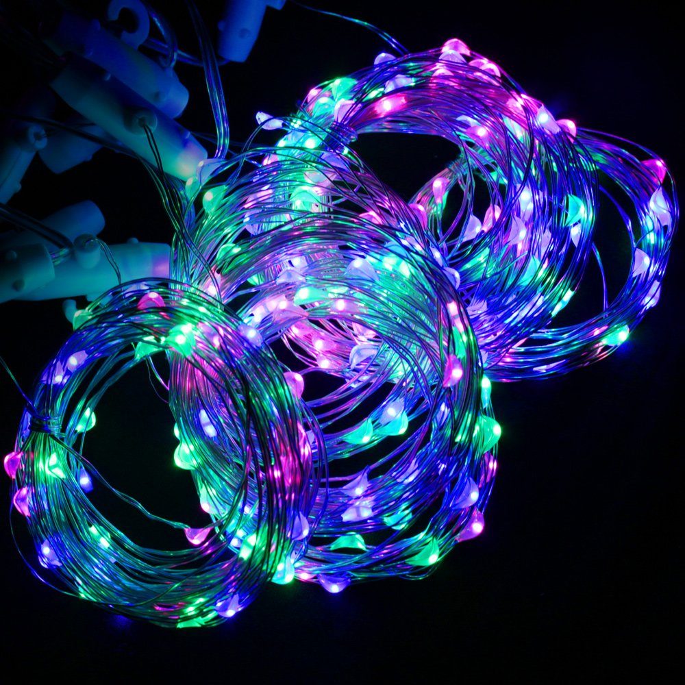 Deko LED Außen Innen Lichterkette Lichterketten,3x3M,Timer,300LEDs, Mehrfarbig Modi,für Lichterkette,Vorhang Fernbedienung,8 wie Weihnachten,Hochzeit Laybasic und