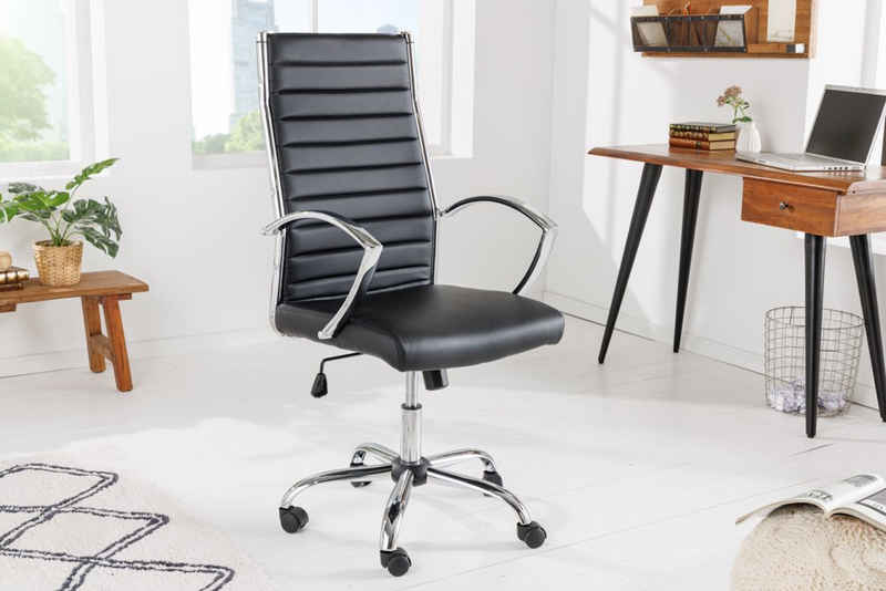 riess-ambiente Bürostuhl BIG DEAL schwarz / silber (Einzelartikel, 1 St), Büro · Kunstleder · Metall · drehbar · Arbeitszimmer