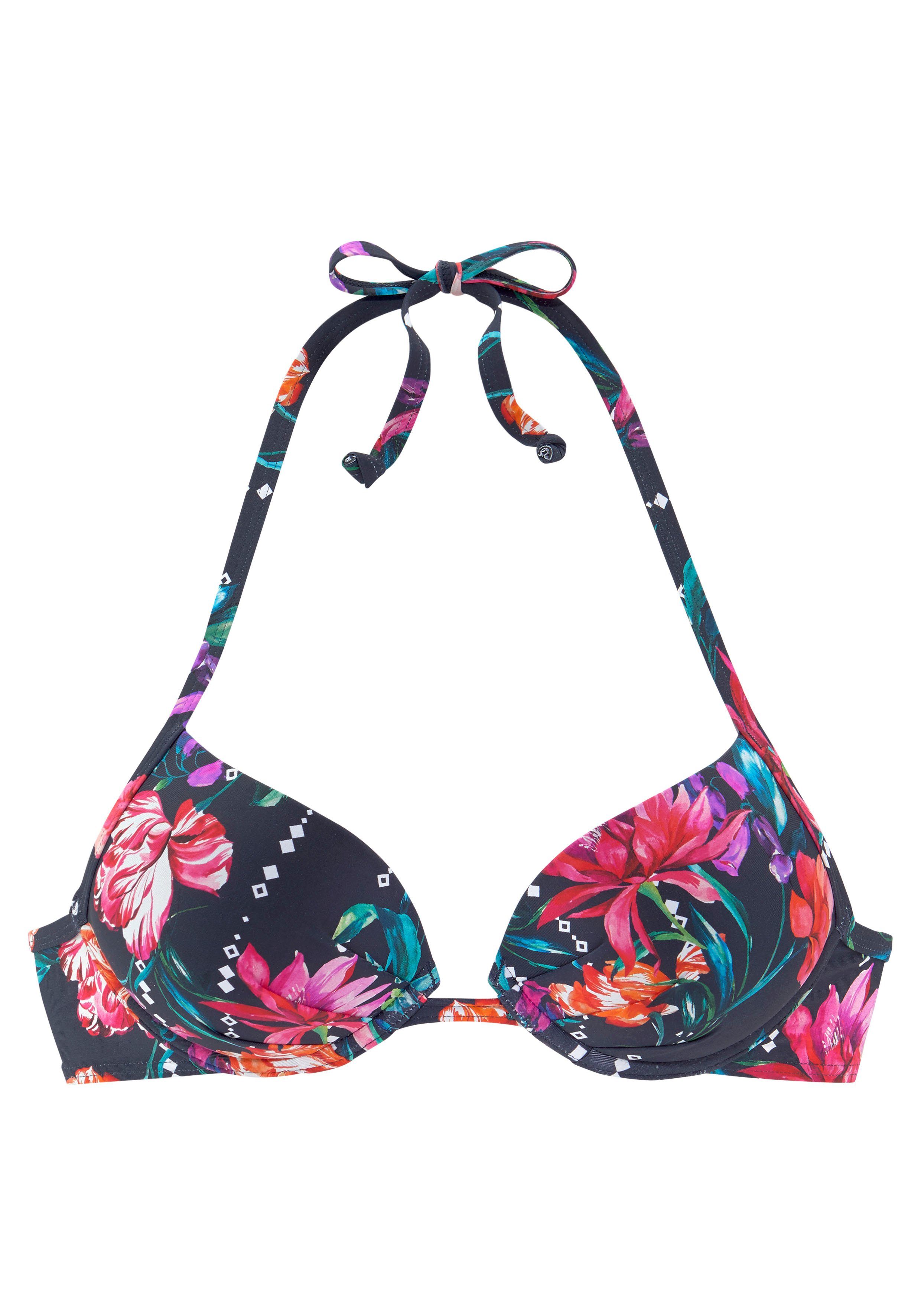 Sunseeker Push-Up-Bikini-Top Modern, mit Blumenprint