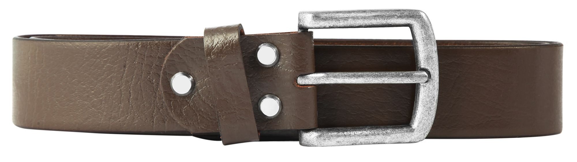 Leonardo Verrelli Ledergürtel hochwertiges Echt Leder dunkelbraun 90 cm - 130 cm (Bundweite)