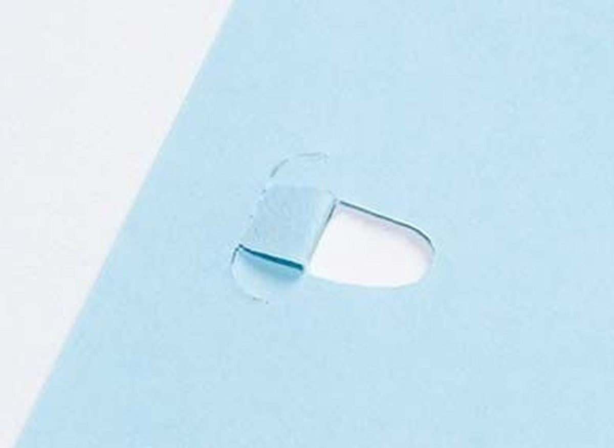 PLUS JAPAN Heftgerät Hefter klammerlos 10 Blatt Tischmodell blau (20 Stück)