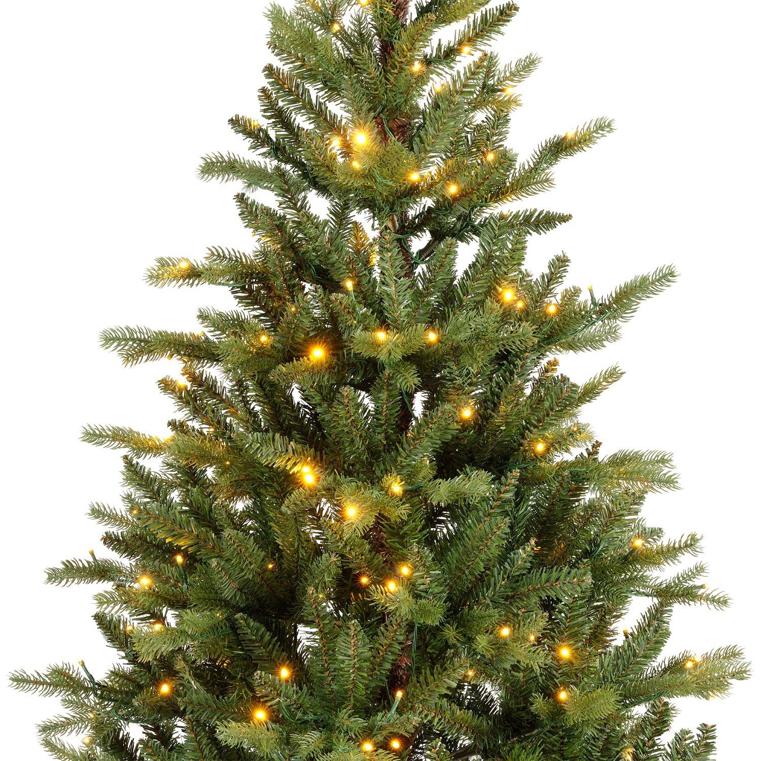 Kaemingk Künstlicher Weihnachtsbaum Everlands Künstlicher beleuchteter Weihnachtsbaum, ALLISON PINE 180 cm, unecht, 8h-Timer, 8 Funktionen, Indoor, Outdoor