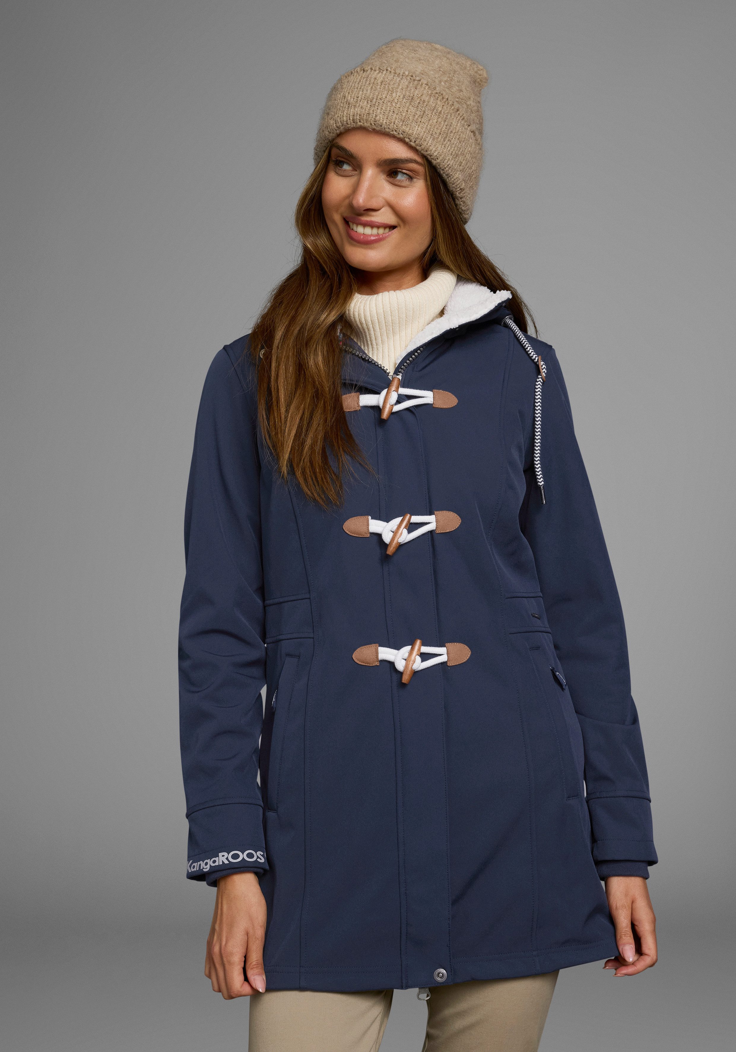 KangaROOS Softshelljacke figurbetonte Passform, normaler Schnitt, mit abneh günstig online kaufen