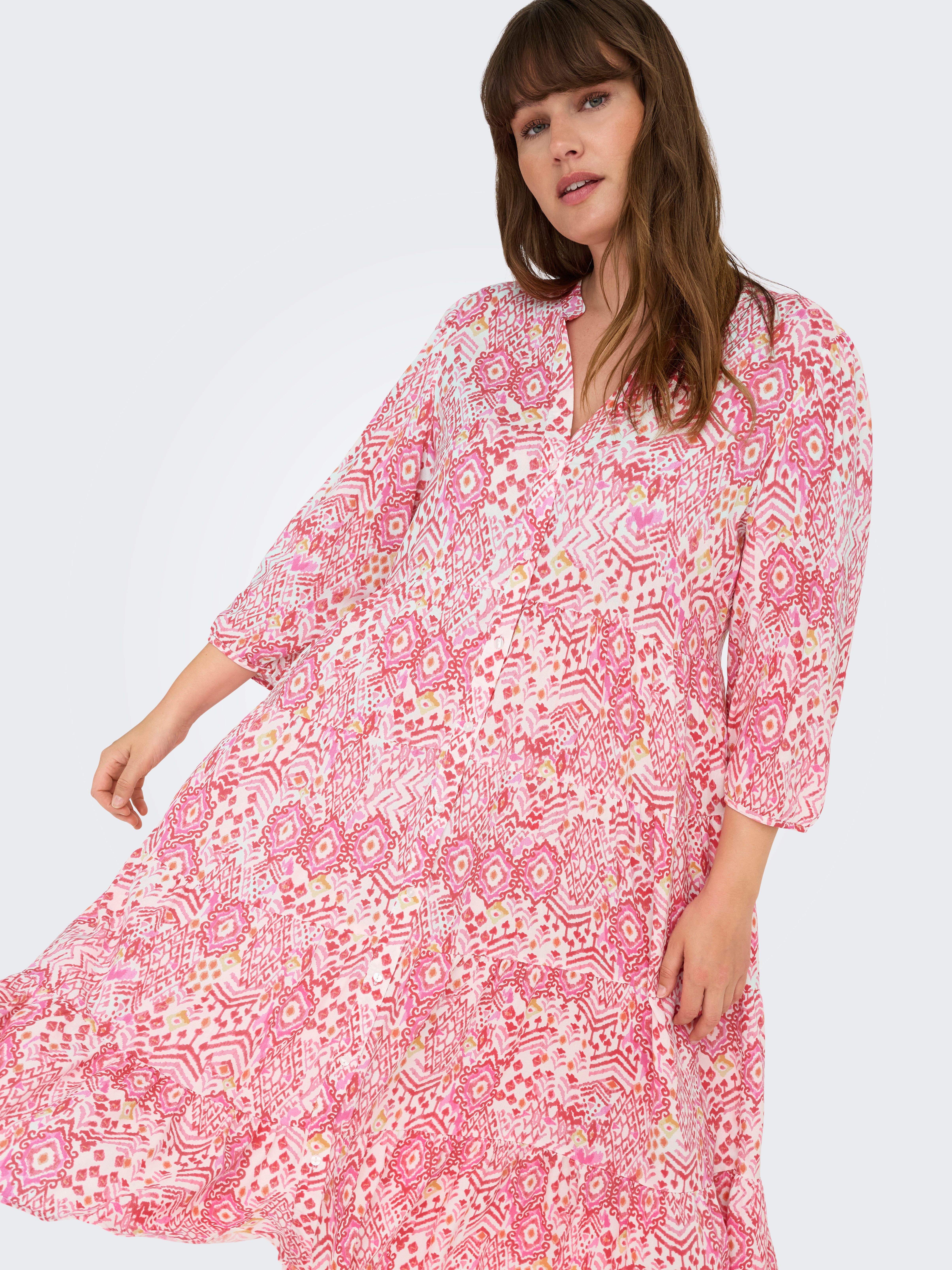 ONLY CARMAKOMA Tunikakleid CARMILANA 3/4 DRESS WVN NOOS Sommerkleid günstig online kaufen