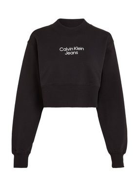 Calvin Klein Jeans Sweatshirt STACKED INSTITUTIONAL CREWNECK mit Logoprägung