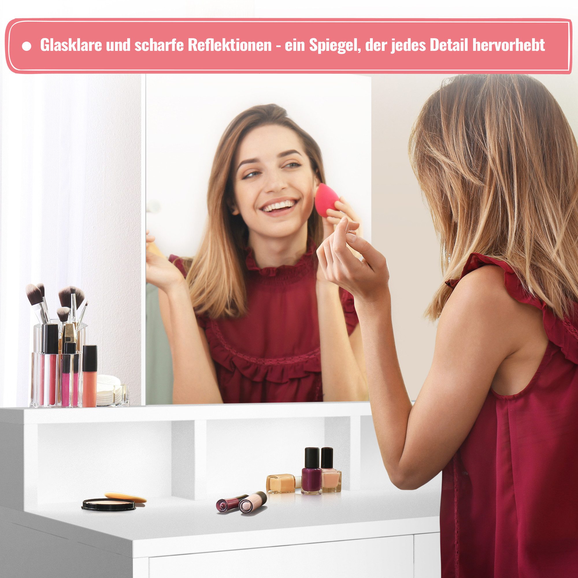 MIADOMODO Schminktisch Schminktisch Hocker Vanity Table günstig online kaufen