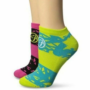 Luna24 simply great ideas... Sportsocken ZUMBA ® Fitness-Socken, 2 Paar und Alarm-Armband „Kirschrosa“ (2-Paar) Zusätzliche Polsterung