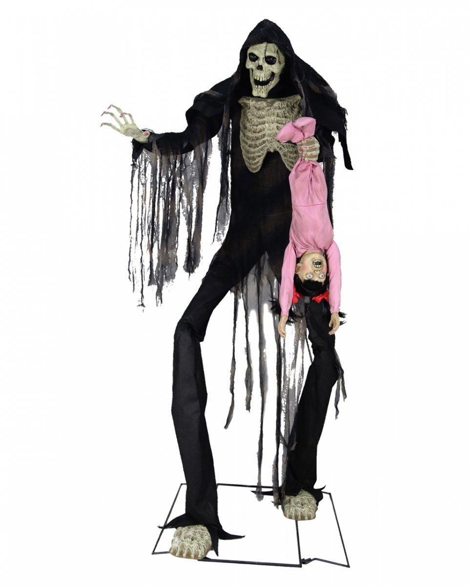 Horror-Shop Dekofigur Riesiger Boogey Man 213 Skelett mit Animatronic cm