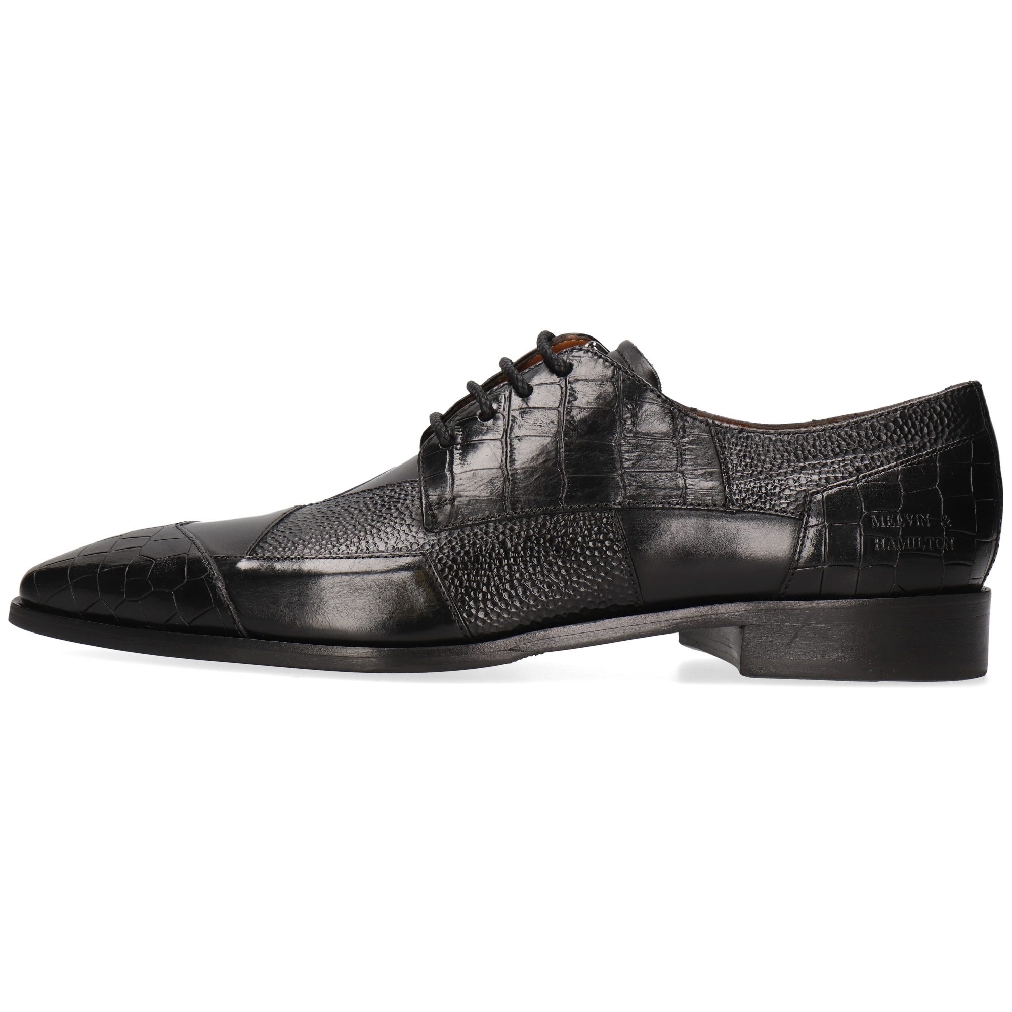Melvin & Hamilton Elvis 100 Leder-Derby Schuhe für Herren Schnürschuh Flache Absätze, Echtes Leder, Vegetabile Gerbung