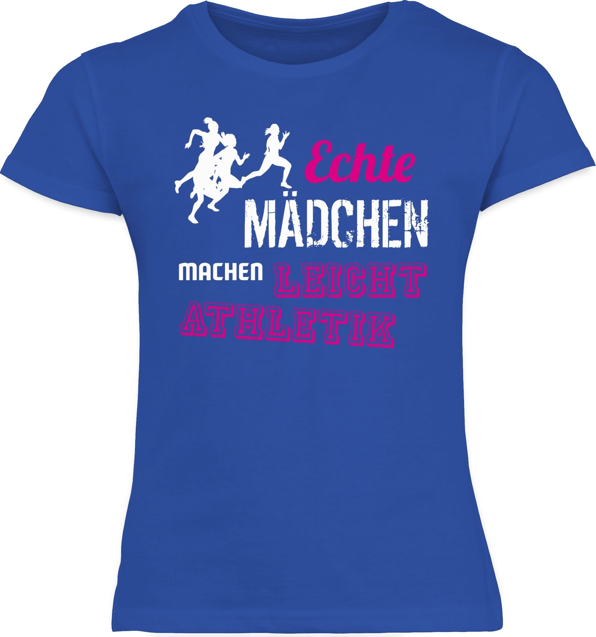 Shirtracer T-Shirt Echte Mädchen machen Leichtathletik Kinder Sport Kleidung