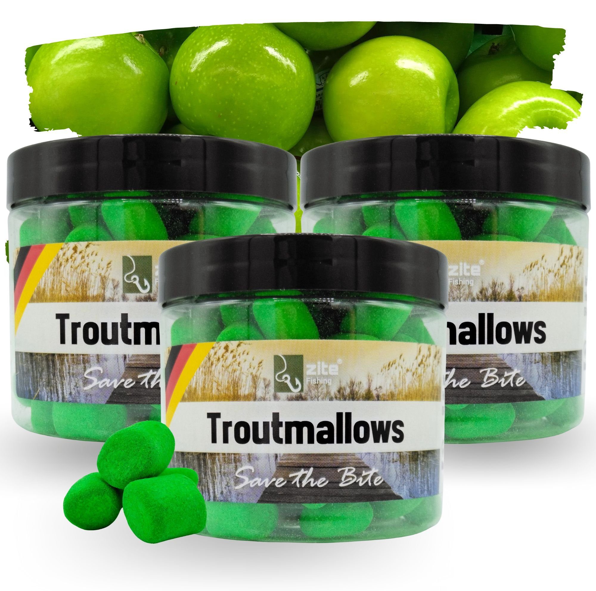 Kunstköder Troutmallows-Set 8 Aromen 3x40g Forellenköder