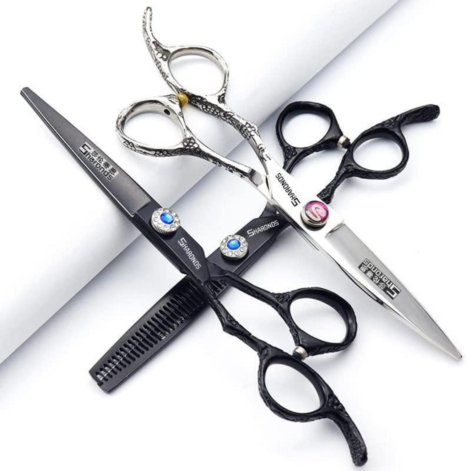 LuxusKollektion Scheren-Set Friseurschere Linkshänder 6 Zoll 3tlg Set