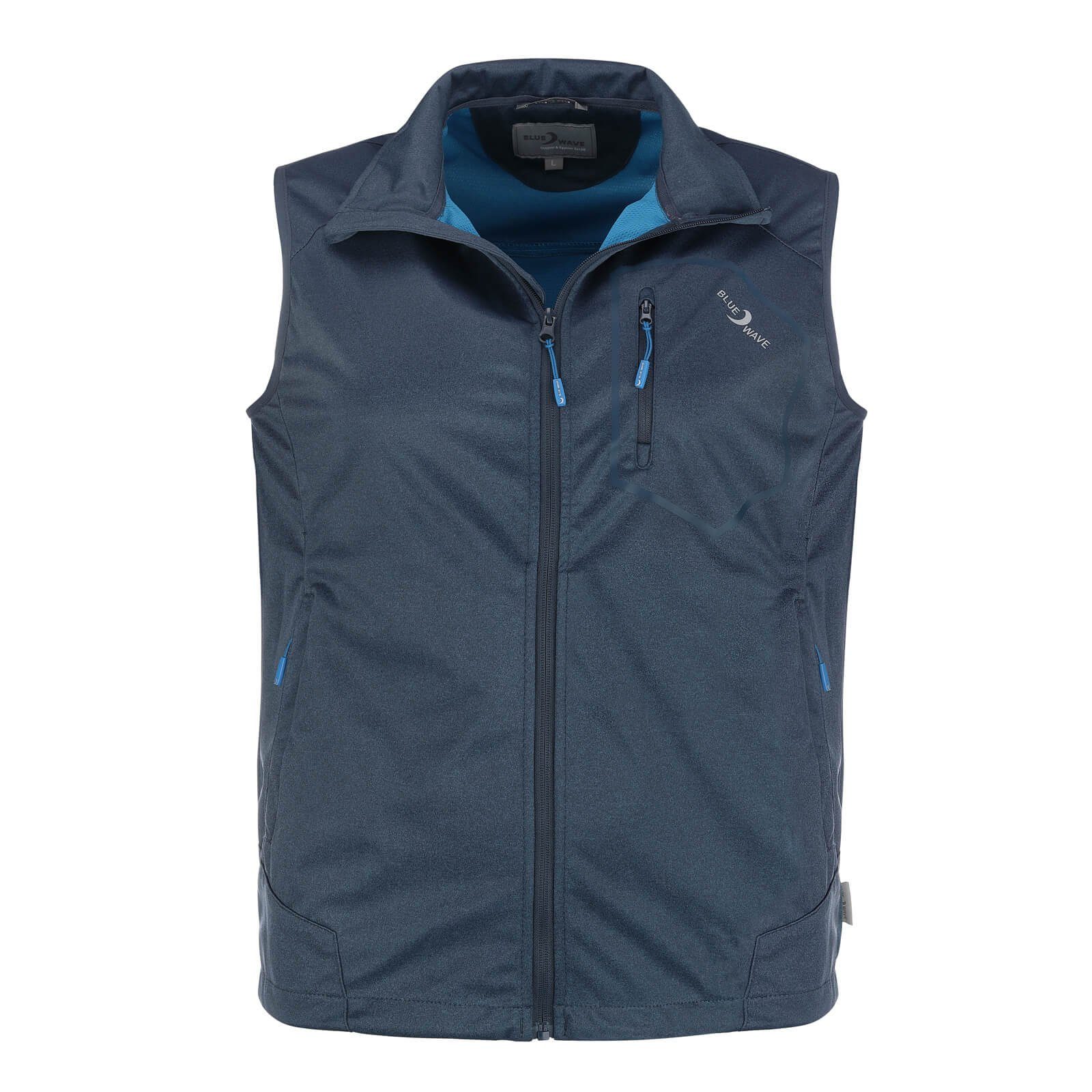 Blue Wave Softshellweste Herren Weste Joe - Leichte Softshell-Weste mit Kordelzug am Bund