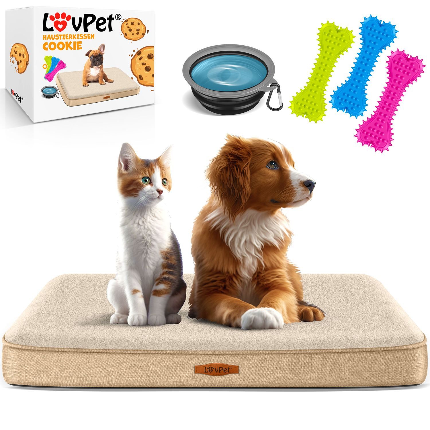Lovpet Tierbett, Hundebett orthopädisches Hundekissen Hundekorb günstig online kaufen