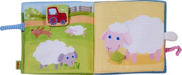 Haba Greifspielzeug Stoffbuch Bauernhof, mit Kuh-Fingerpuppe
