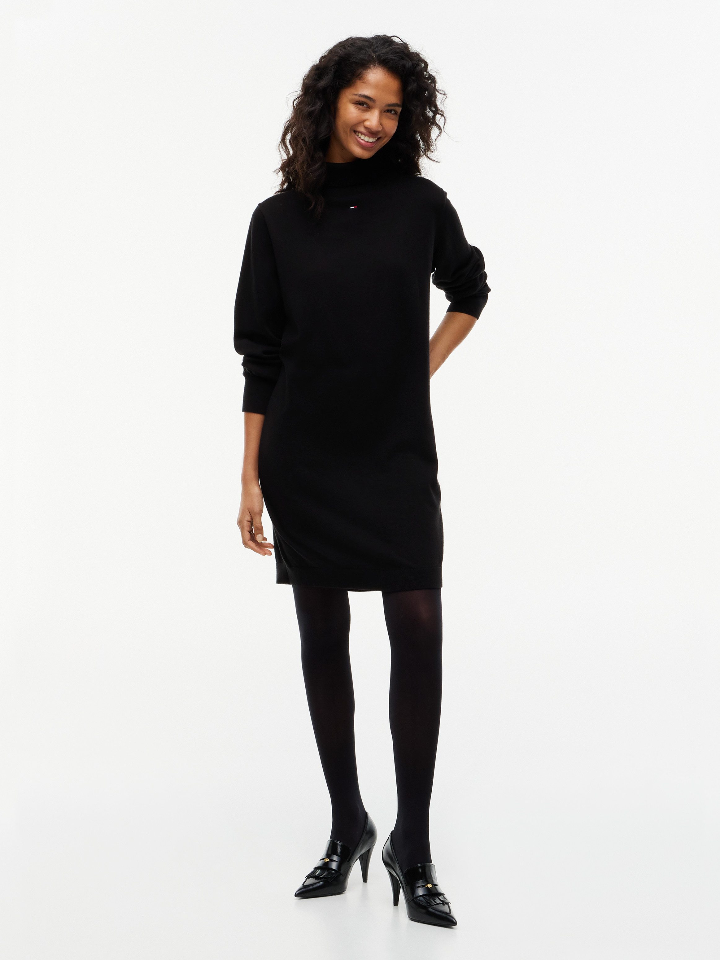 Tommy Jeans Sweatkleid TJW ESS TURTLENECK SWEATER DRESS Baumwolle