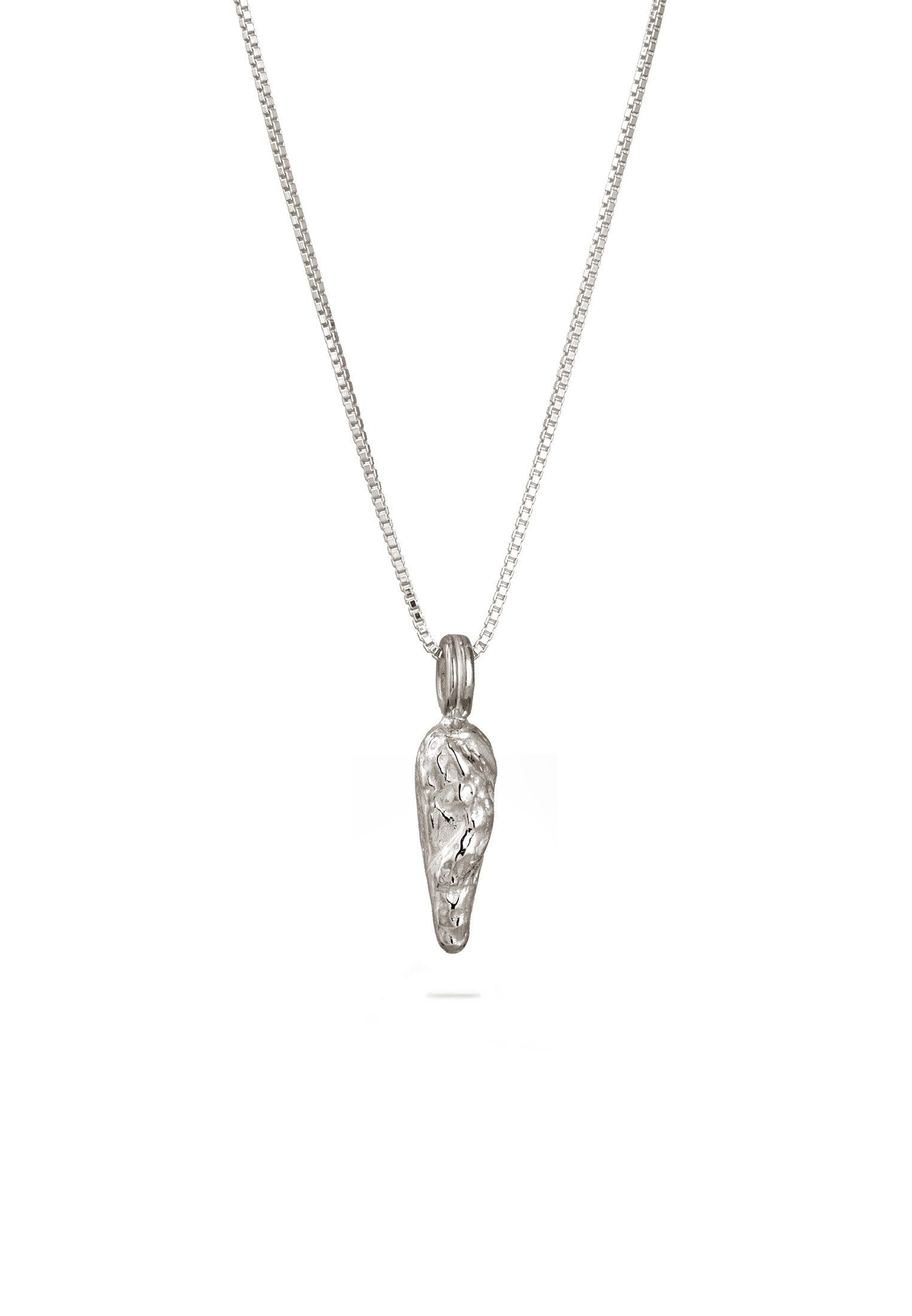 Kuzzoi Kette mit Anhänger Tropfen Anhänger Organic Design 925 Sterling Silber