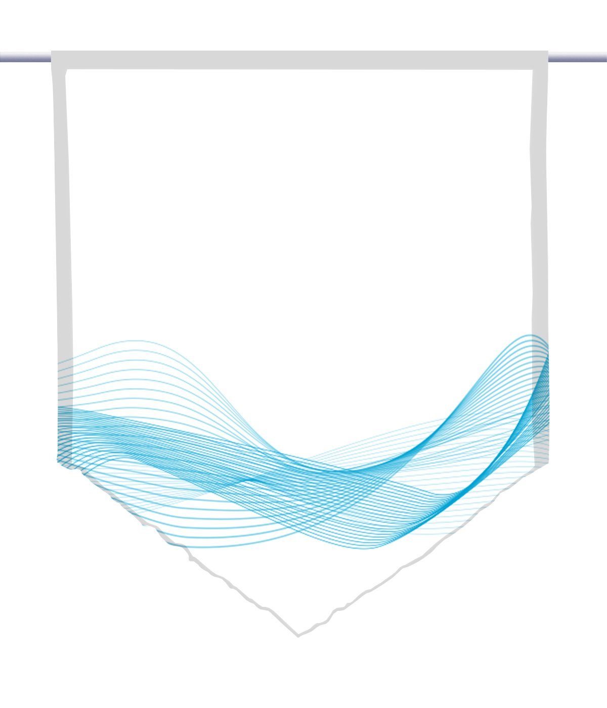 Scheibengardine Stream Horizon blau transparent, Spitze Gardine, gardinen-for-life