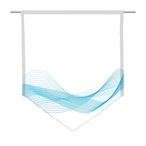 Scheibengardine Stream Horizon blau transparent, Spitze Gardine, gardinen-for-life