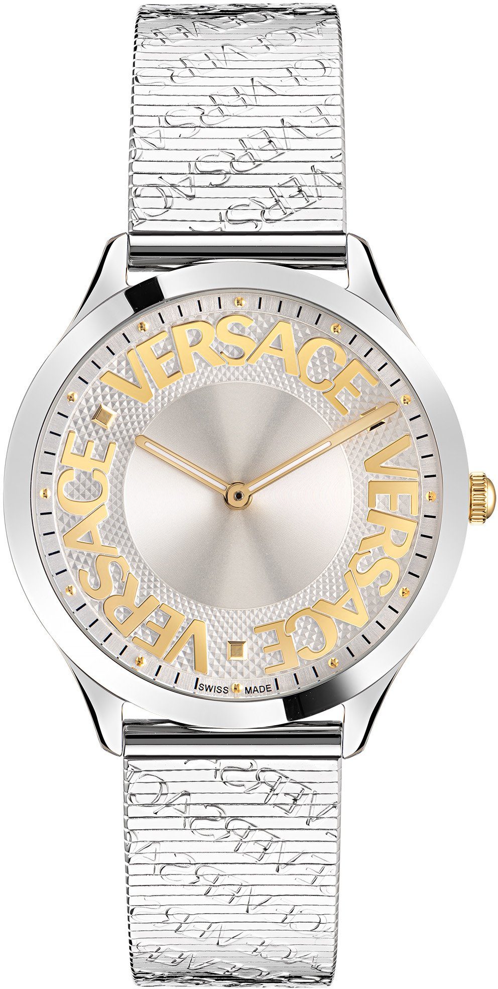 Versace Quarzuhr LOGO HALO, VE2O00422, Armbanduhr, Damenuhr, Saphirglas, Swiss Made