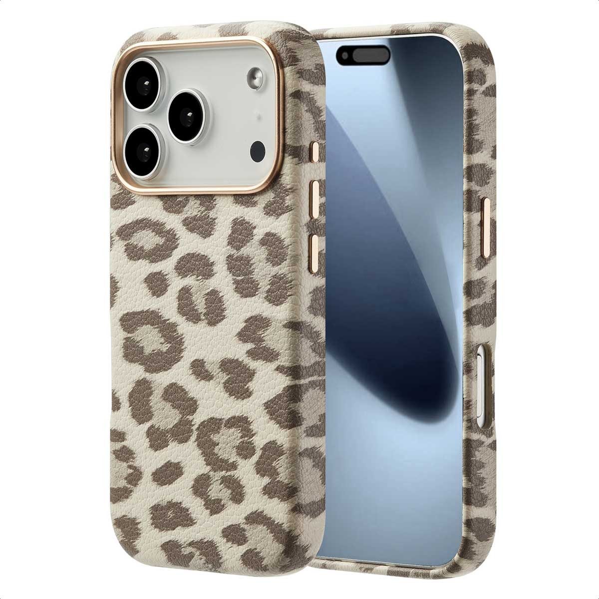 Selencia Backcover Selencia Sabi Backcover Leopardenmuster mit MagSafe Apple iPhone 17 Pr