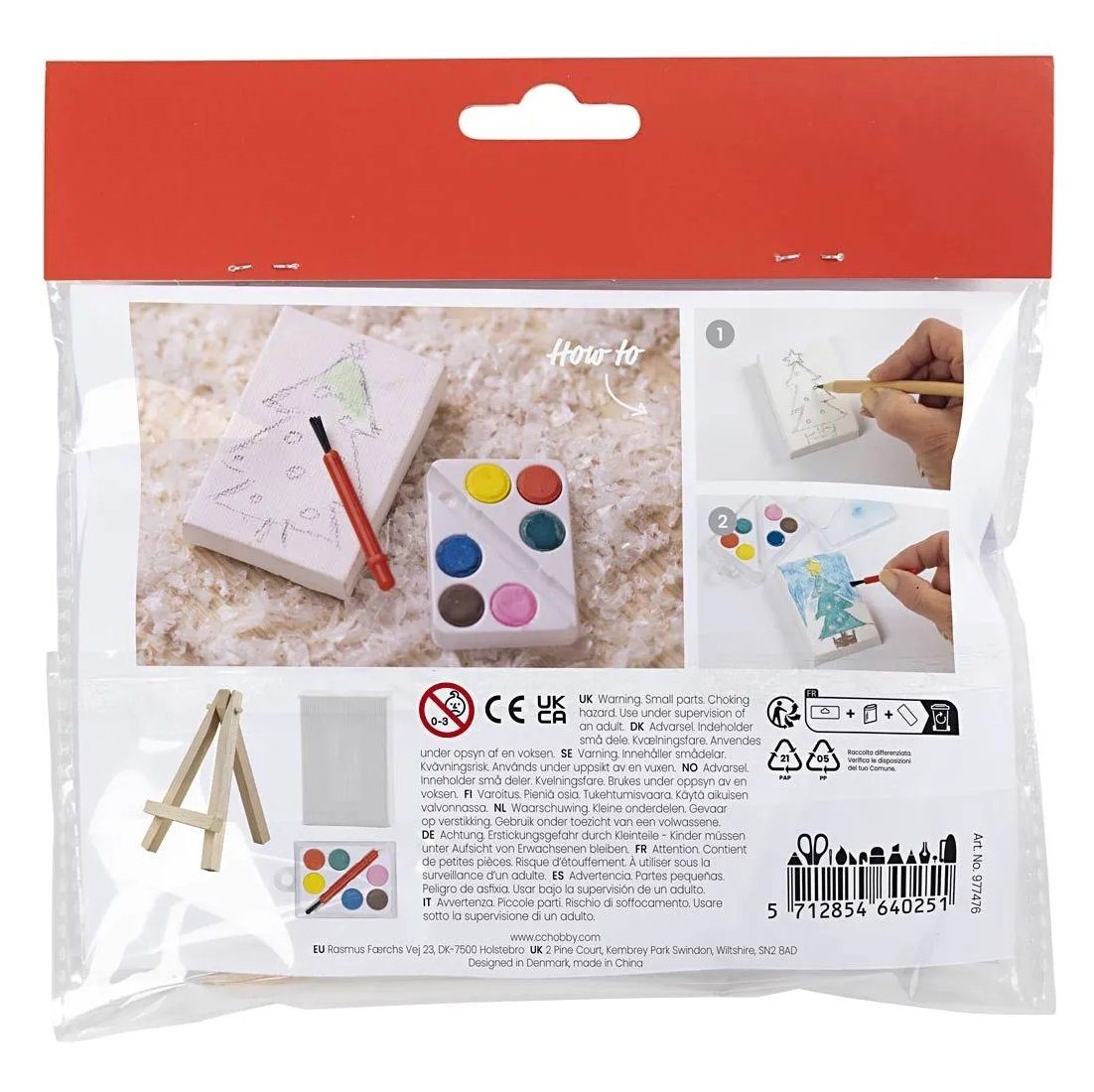creativ company Kreativset Wichteltür-Zubehör - Künstler Szene - zum Basteln einer Wichtelszene, für die ganze Familie - verschiedene Materialien - Weihnachtsdeko