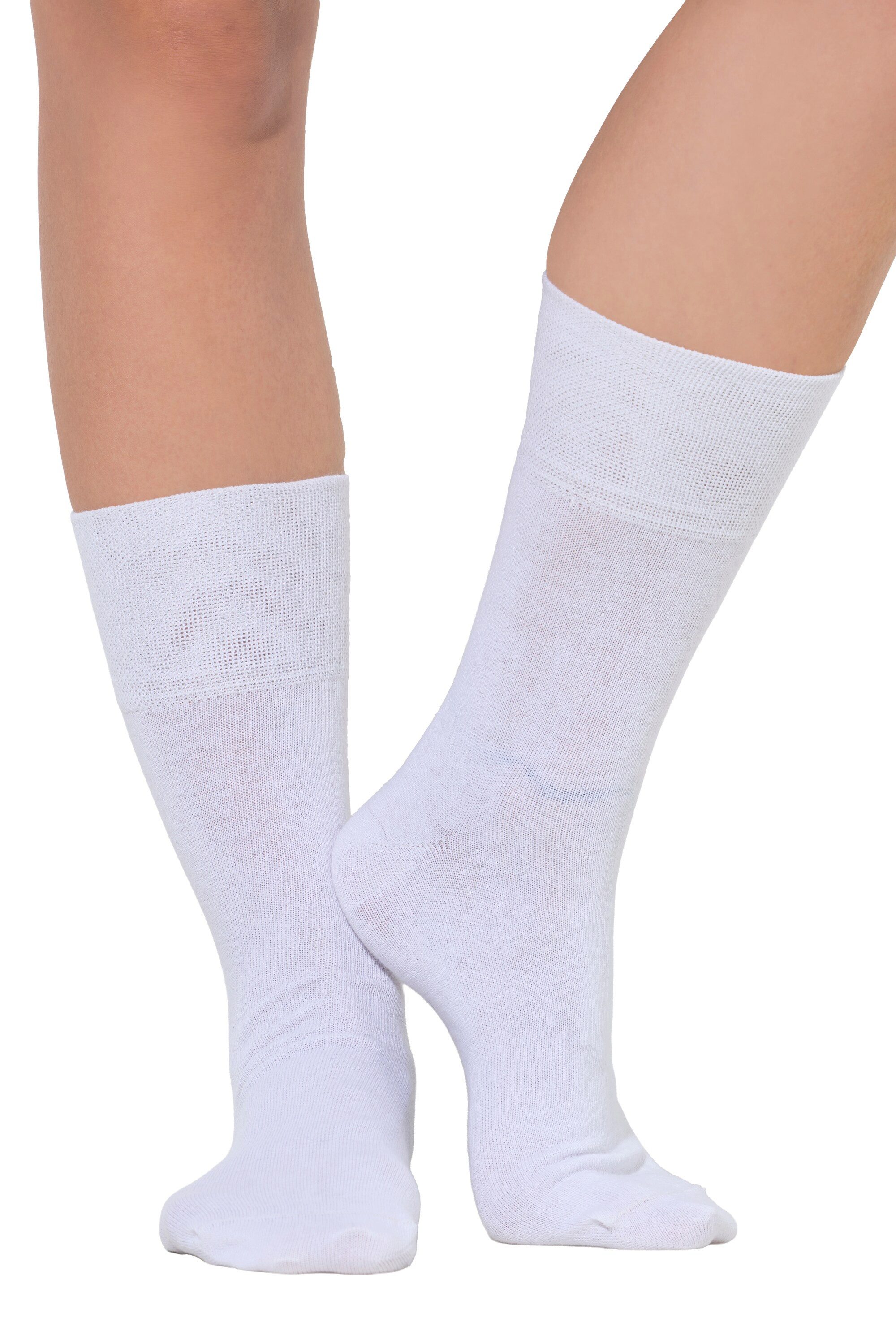 Ulla Popken Kuschelsocken Diabetiker-Strümpfe 3er-Pack druckfreier Schaft