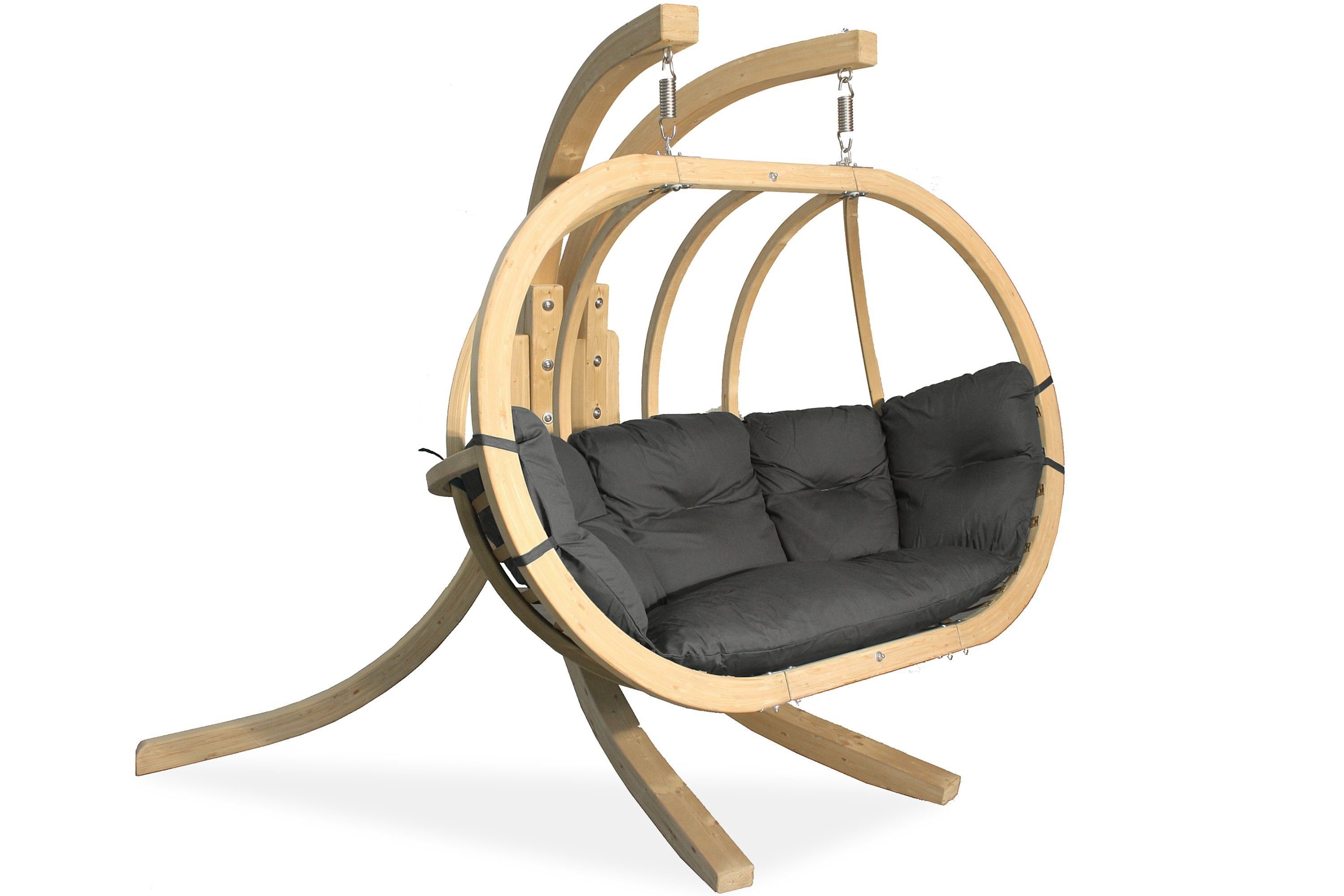 KONSIMO® Hängesessel CALLISTO Hängesessel auf Gestell (Hängesessel mit Gestell und Kissen), hergestellt in der EU, auf einem massiven Holzrahmen