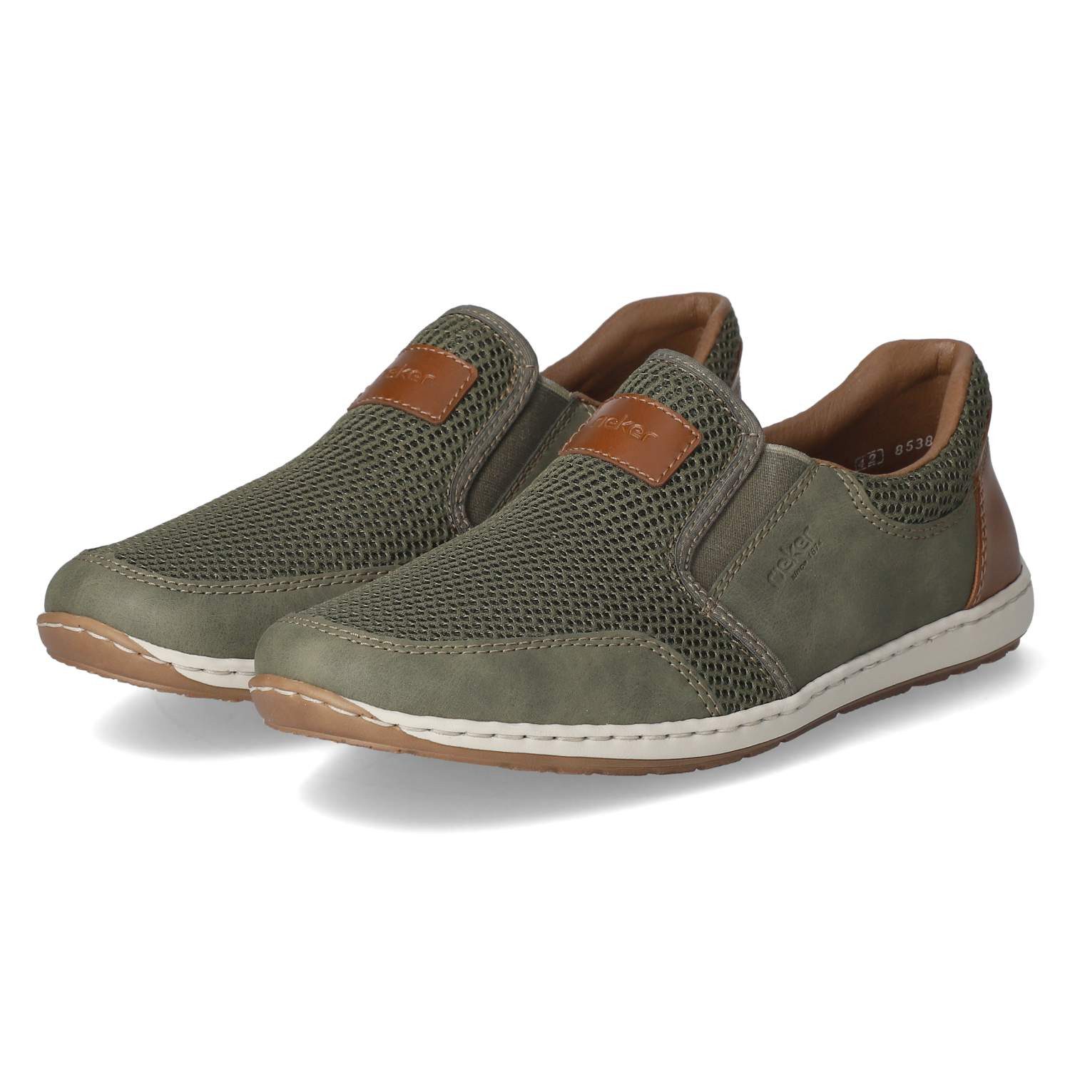 Rieker Rieker 08869-54 Herren Textil & Synthetik green Slipper