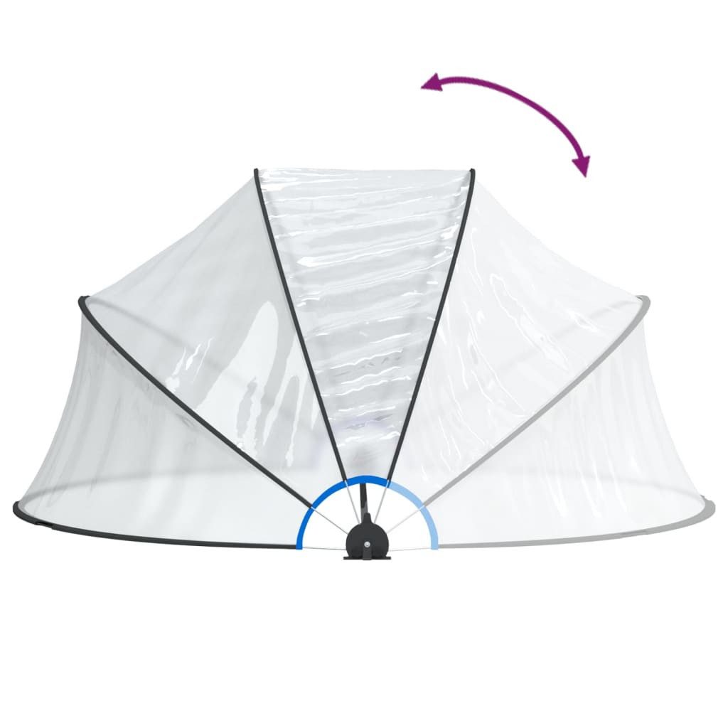 vidaXL Poolüberdachung, Pool-Kuppel Rund 315x158 cm PVC