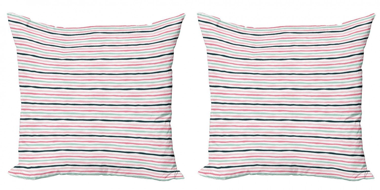 Kissenbezüge Modern Accent Doppelseitiger Digitaldruck, Abakuhaus (2 Stück), Geometrische Zeitgenössische Wellenförmigen Streifen