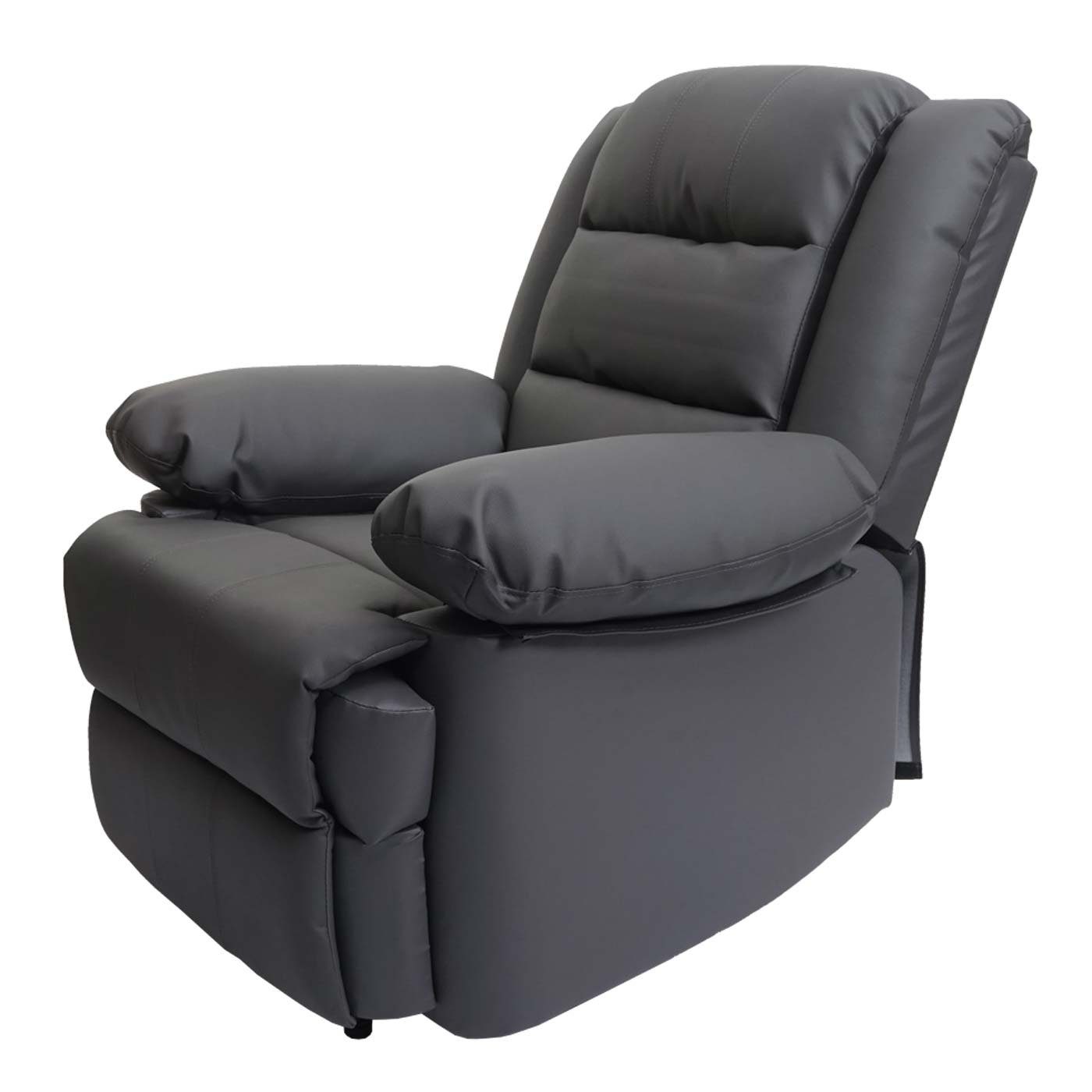 Liegefunktion MCW-G15, 165 Rückenfläche, Liegefläche: MCW TV-Sessel grau cm, Fußstütze verstellbar, Verstellbare