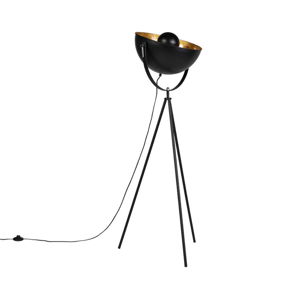 Qazqa Stehlampe Magna licht88, ohne Leuchtmittel, E27, Schwarz, Design, Sta günstig online kaufen