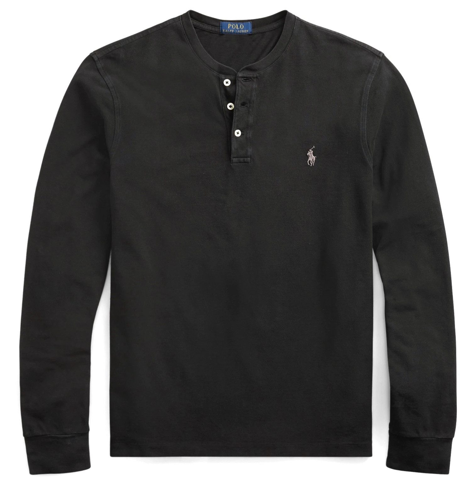 Polo Ralph Lauren Longsleeve Herren Featherweight Mesh Henley Opa Langarmshirt Shirt Sofortige Authentifizierung über das Ralph Lauren-System möglich