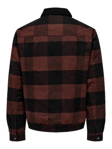 Rum ONSLOUIS Raisin Hemdjacke SONS CHECK & ONLY JACKET 0069