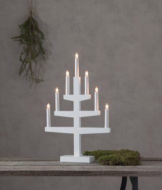 EGLO Kerzenständer Trapp, Kerzenständer Weihnachten mit 7 künstlichen Kerzen mit Kabel, 54 cm