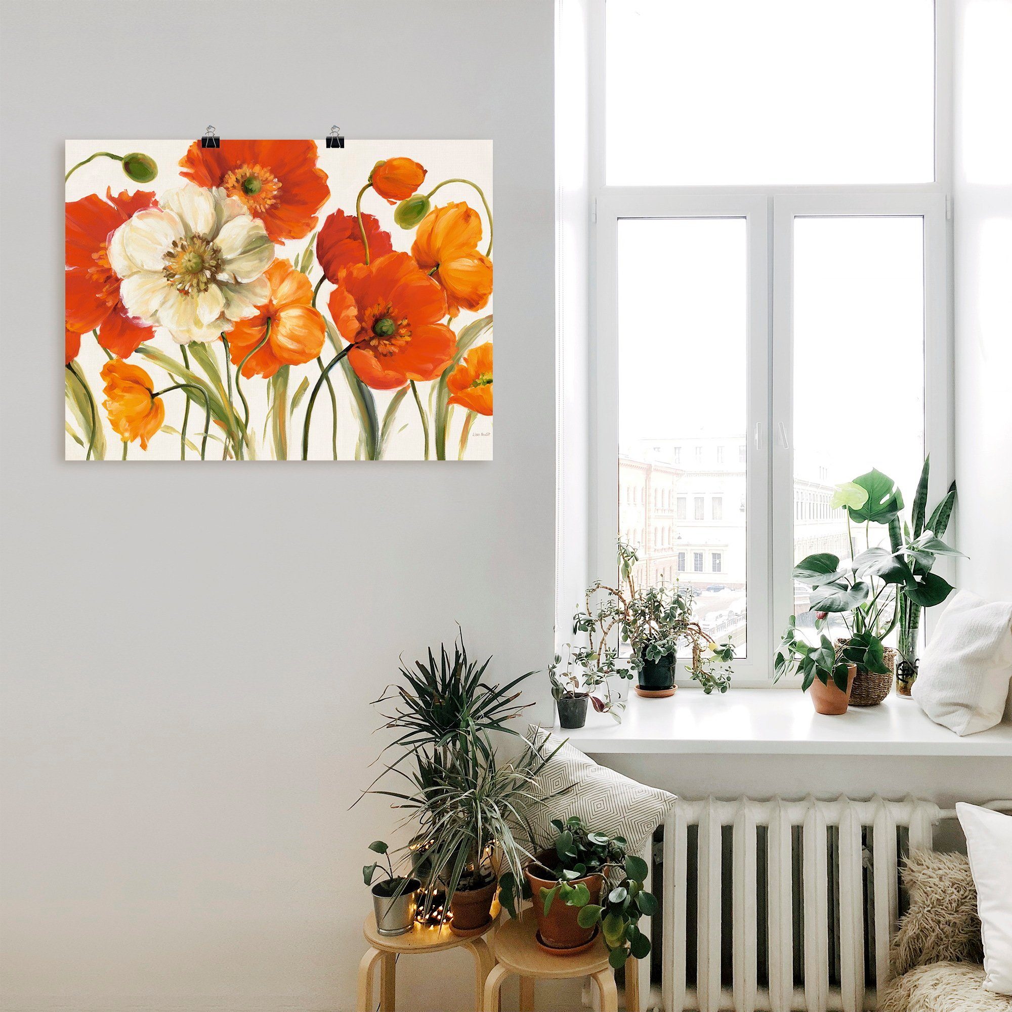 Artland Wandbild Mohnblumen I, Blumen (1 St), als Leinwandbild, Poster in verschied. Größen