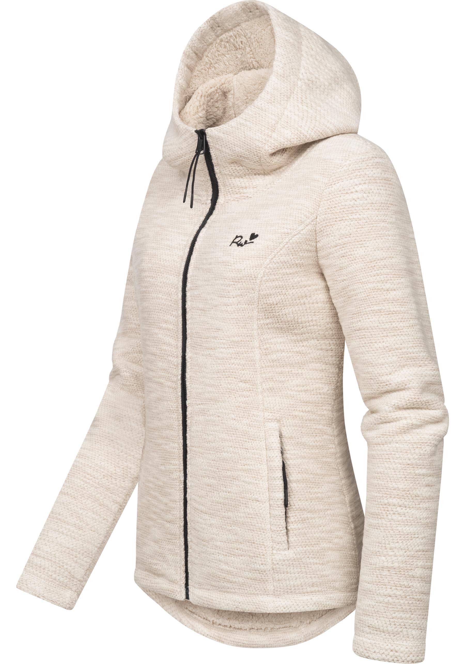 Ragwear Kapuzenstrickjacke "Lyshka Melange", Kuschelige Kapuzenjacke in Str günstig online kaufen