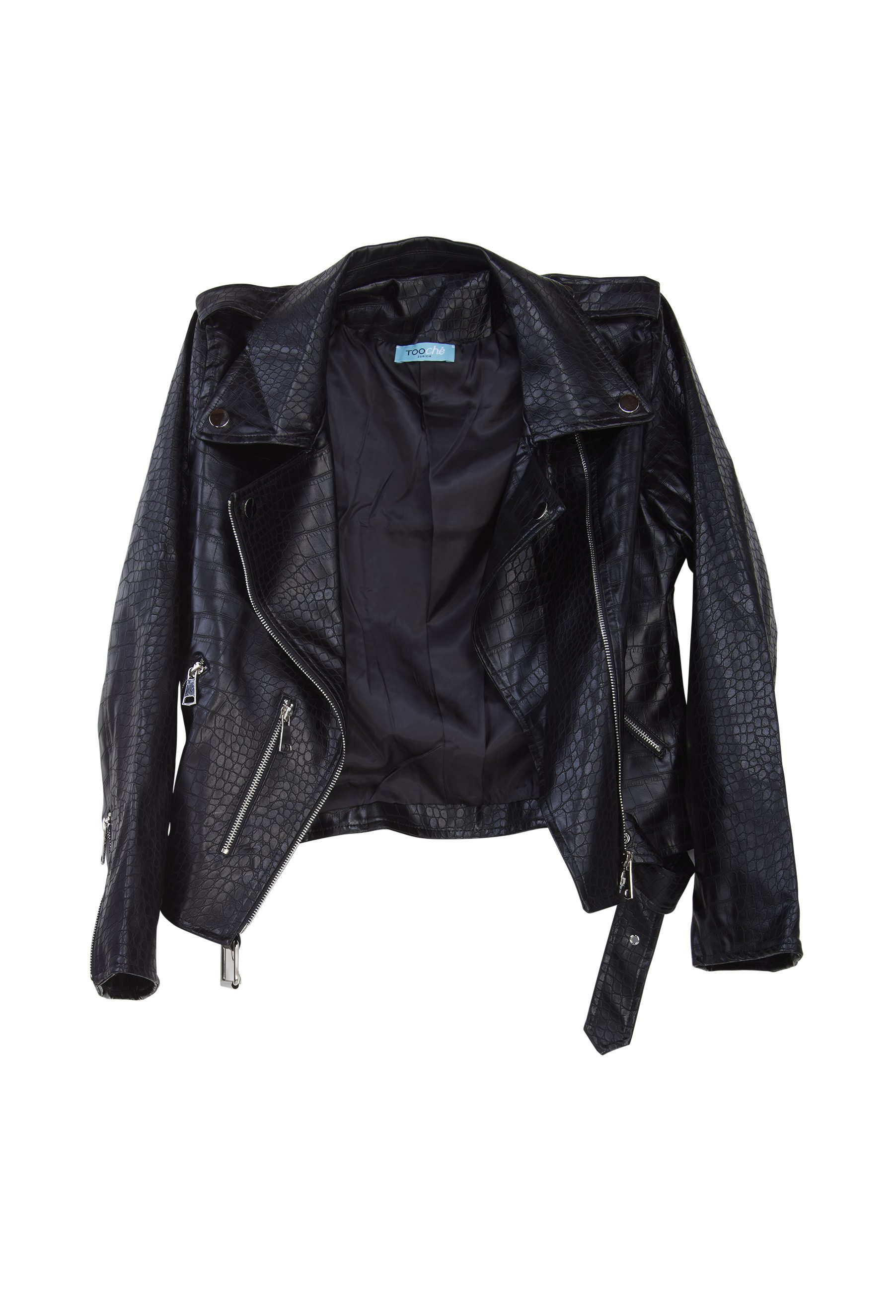 Tooche Outdoorjacke Kunstlederjacke "Krocko" (1-St) Weiblich
