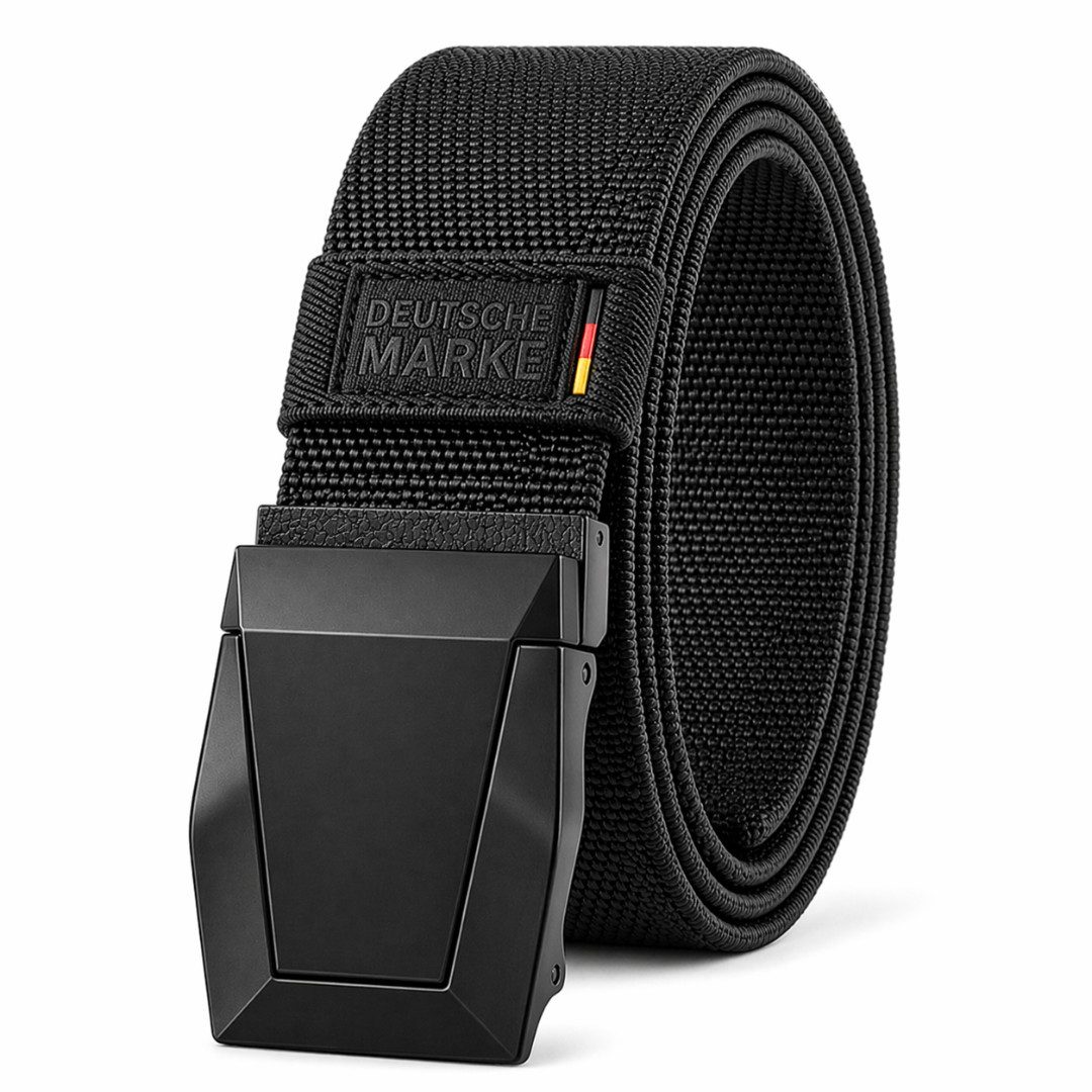 ZUKUNFTSENKEL Hüftgürtel Taktischer Gürtel Arbeitsgürtel mit Klappschnalle (Übergrößen & Überlängen, 120cm - 180cm) Stoffgürtel Stretchgürtel Flexibles Gurtband