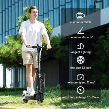 HITWAY E-Scooter 8.5zoll M5 350W E-roller mit Straßenzulassung ABE Faltbar 12-19km/h, 350,00 W, 19,00 km/h, Tasche und APP-Funktion