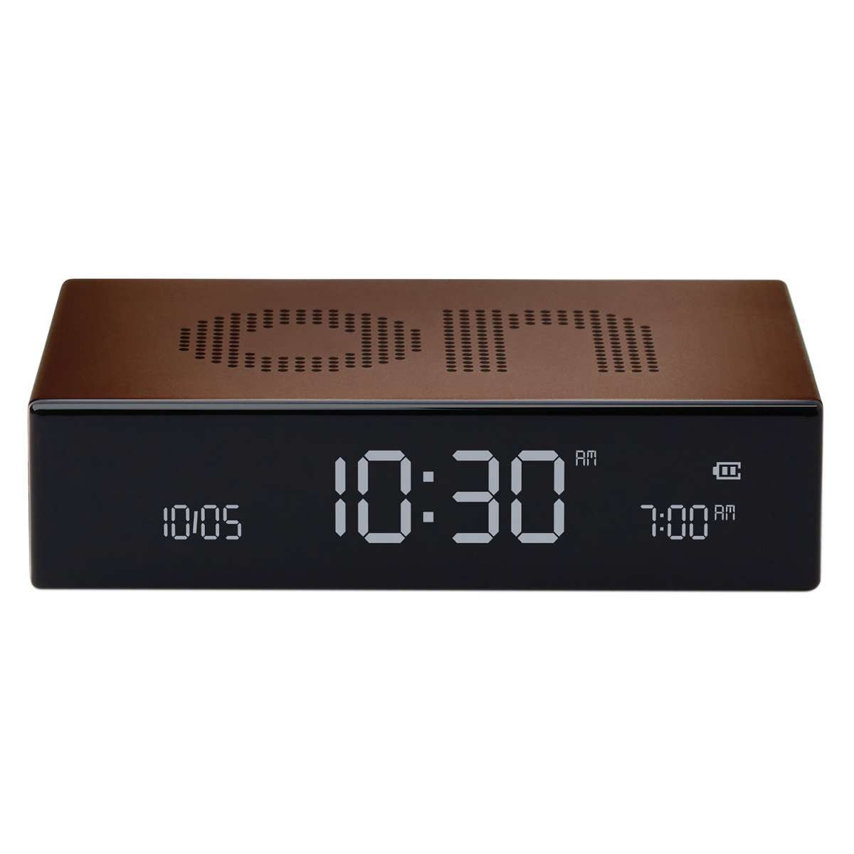 Lexon Quarzwecker LR152BZ Digitalwecker Flip Premium Bronze