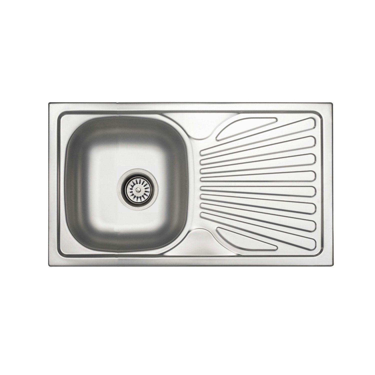 Quellmalz Einbauspüle Einbauspüle Napoli D421S mit Siebkorb reversibel 860 x 435 mm