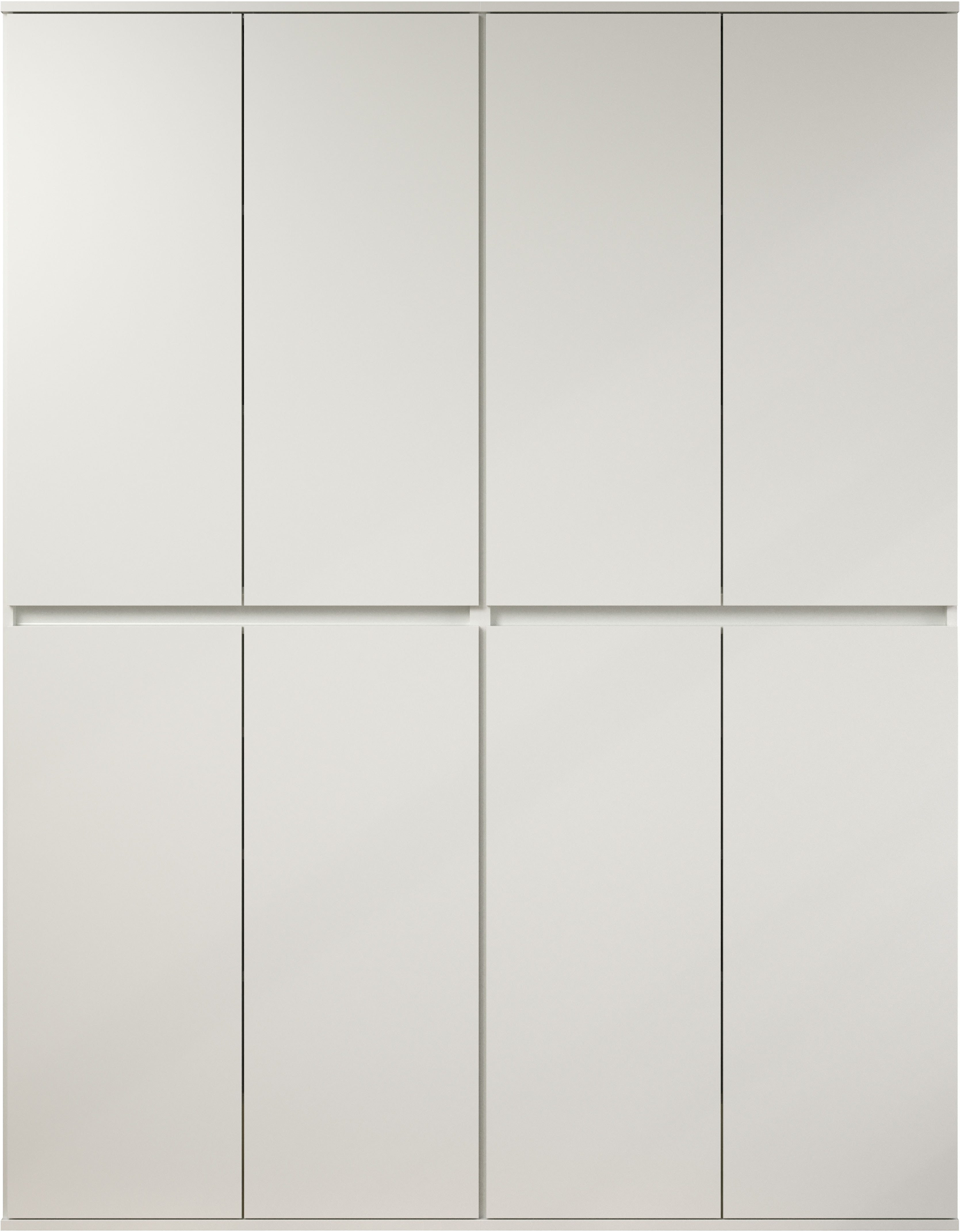 Home affaire Garderoben-Set Novara, (Komplett-Set, 2-St), Garderobenschränke mit insgesamt 16 Fächern - (B/T/H) 148/34/191 cm