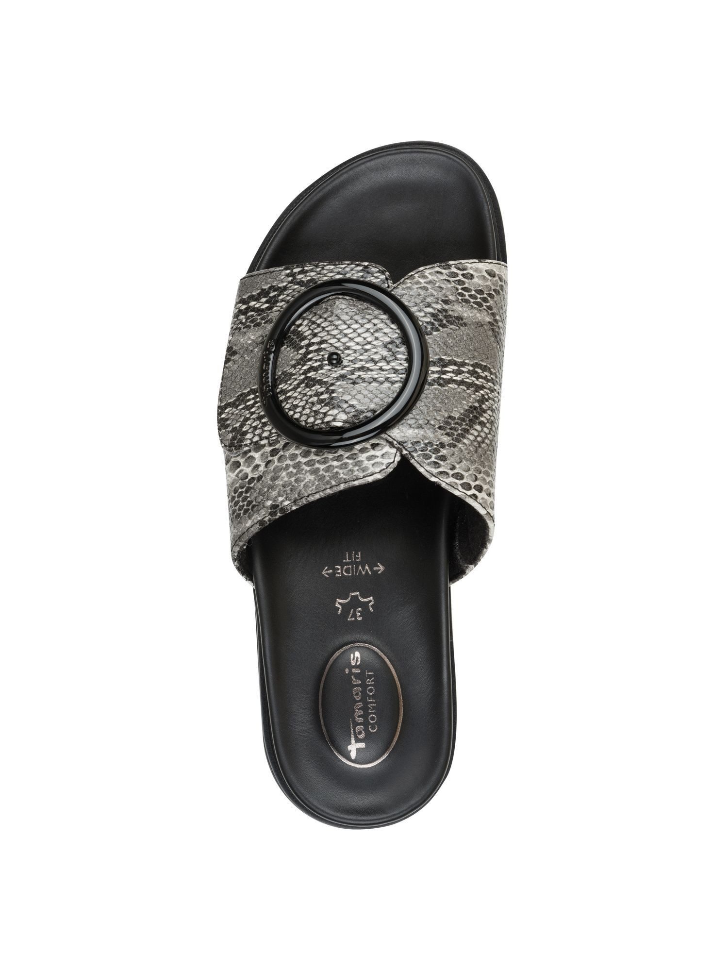 Tamaris WIDE FIT MultiAdjustable, comfortFit aus Leder Pantolette MultiAdjustable