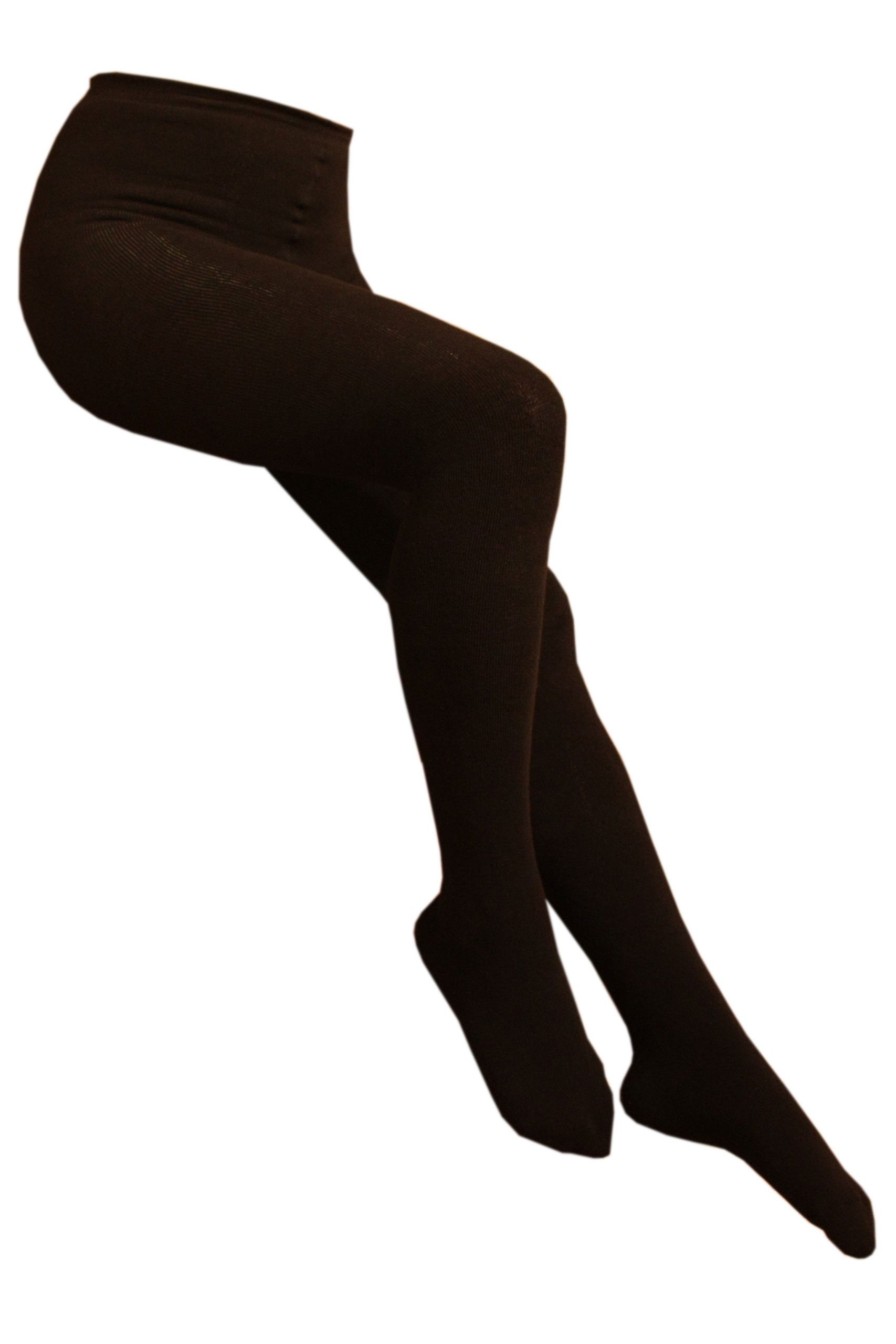 Strickstrumpfhose Damenstrumpfhose >>Einfarbig: Plüsch<< weiche Baumwolle