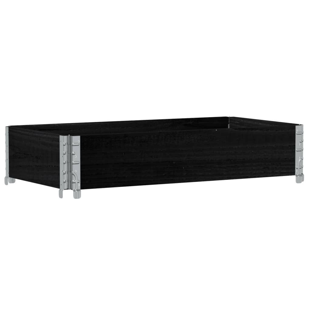 vidaXL Hochbeet Піддони-Aufsatzrahmen Schwarz 100x50 cm Massivholz Kiefer (1 St)